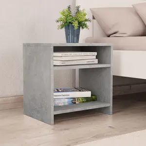 Comparateur de prix : vidaXL Table de chevet Gris béton 40x30x40 cm Bois d'ingénierie