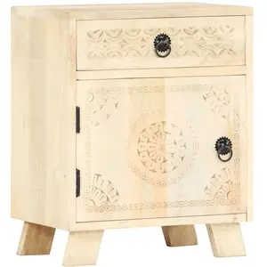 Comparateur de prix : vidaXL Table de chevet 40x30x50 cm Bois de manguier massif