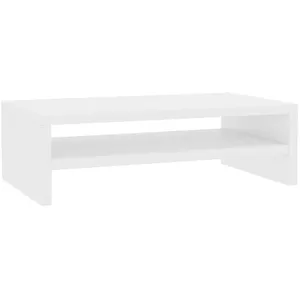 Comparateur de prix : vidaXL Support de moniteur Blanc brillant 42 x 24 x 13 cm Aggloméré