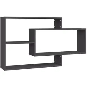 VIDAXL Étagères murales gris 104x20x58,5 cm Bois d'ingénierie pas cher