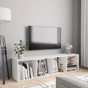 Comparateur de prix : vidaXL Bibliothèque/Meuble TV Blanc 143x30x36 cm