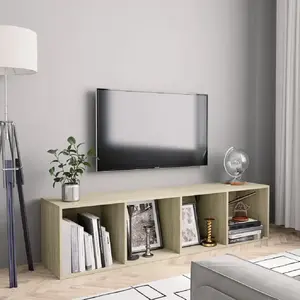 Comparateur de prix : vidaXL Bibliothèque/Meuble TV Chêne sonoma 143 x 30 x 36 cm
