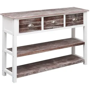 vidaXL Buffet Antique Marron 115x30x76 cm Bois pas cher