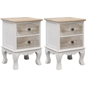 Comparateur de prix : vidaXL 2 pcs Tables de chevet 35x30x50 cm Bois de Paulownia