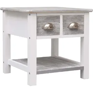 Comparateur de prix : vidaXL Table d'appoint Gris 40x40x40 cm Bois de Paulownia