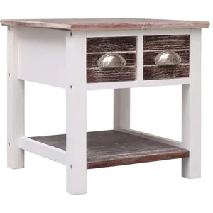Comparateur de prix : vidaXL Table d'appoint Marron 40x40x40 cm Bois de Paulownia
