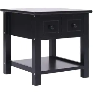 Comparateur de prix : vidaXL Table d'appoint Noir 40x40x40 cm Bois de Paulownia