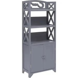 Comparateur de prix : vidaXL Armoire de salle de bain Gris 46x24x116 cm Bois de Paulownia