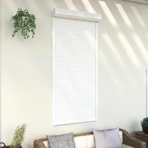 vidaXL Volet roulant aluminium 100x210 cm blanc pas cher