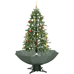 Comparateur de prix : vidaXL Arbre de Noël neigeux avec base de parapluie Vert 170 cm