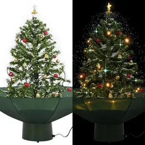 Comparateur de prix : VIDAXL Arbre de Noël neigeux avec base de parapluie Vert 75 cm