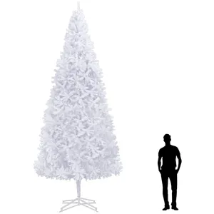 vidaXL Sapin de Noël artificiel 500 cm Blanc
