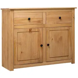vidaXL Buffet 93x40x80 cm Pin solide Assortiment Panama pas cher