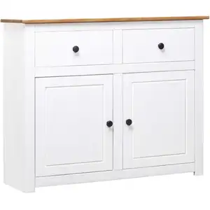 Comparateur de prix : vidaXL Buffet Blanc 93x40x80 cm Pin Gamme Panama