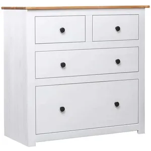 vidaXL Buffet Blanc 80x40x83 cm Pin Gamme Panama pas cher
