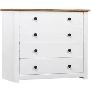 vidaXL Armoire latérale Blanc 80x40x73 cm Pin Assortiment Panama