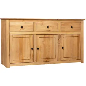 Comparateur de prix : vidaXL Buffet 135x40x80 cm Pin solide Assortiment Panama