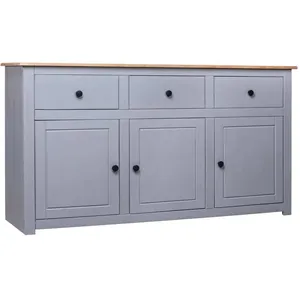 Comparateur de prix : vidaXL Buffet Gris 135x40x80 cm Pin solide Assortiment Panama