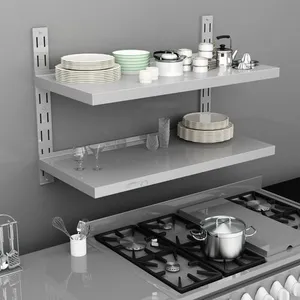 Comparateur de prix : vidaXL Étagère murale à 2 niveaux Acier inoxydable 100x30 cm