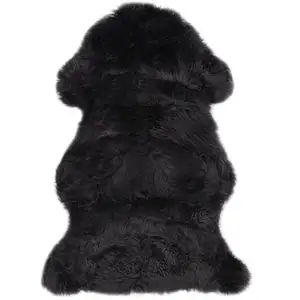 vidaXL Tapis en peau de mouton 60 x 90 cm Gris foncé