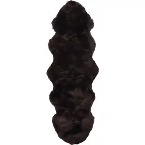 vidaXL Tapis en peau de mouton 60 x 180 cm Marron