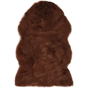 Comparateur de prix : vidaXL Tapis 60 x 90 cm Peau de mouton synthétique Marron