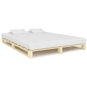 Comparateur de prix : vidaXL Cadre de lit de palette Bois de pin massif 160 x 200 cm