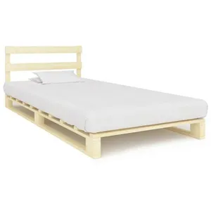 vidaXL Cadre de lit de palette Bois de pin massif 90 x 200 cm pas cher