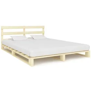Comparateur de prix : vidaXL Cadre de lit de palette Bois de pin massif 160 x 200 cm