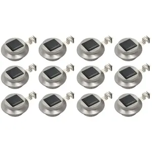 Comparateur de prix : vidaXL Lampes solaires à LED rondes d'extérieur 12 pcs 12 cm Blanc