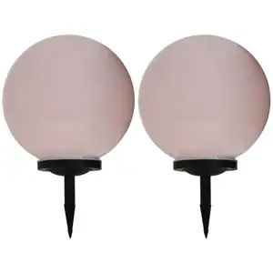 Comparateur de prix : vidaXL Lampes solaires sphériques LED de jardin 2 pcs 40 cm RVB