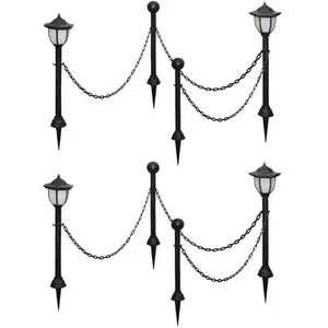 Comparateur de prix : vidaXL Lampes solaires 4 pcs avec chaîne et piquets