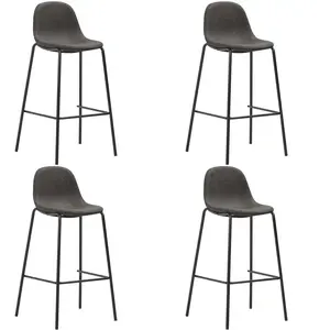 Comparateur de prix : vidaXL Chaises de bar lot de 4 gris foncé tissu