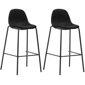 Comparateur de prix : vidaXL Chaises de bar lot de 2 noir tissu
