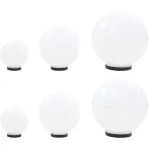 Comparateur de prix : vidaXL 6 pcs Jeu de lampe boule à LED PMMA sphérique 20/30/40 cm