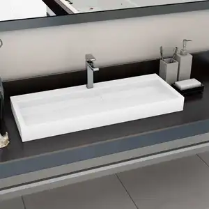 Comparateur de prix : vidaXL Lavabo 120x46x11 cm Fonte minérale/marbre Blanc