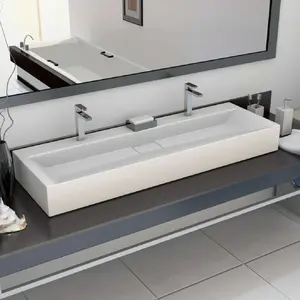 Comparateur de prix : vidaXL Lavabo 120x46x11 cm Fonte minérale/marbre Blanc