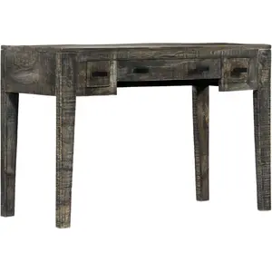 Comparateur de prix : vidaXL Bureau Noir 110 x 50 x 75 cm Bois de manguier massif