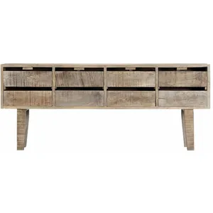 vidaXL Buffet 140 x 30 x 60 cm Bois de manguier massif pas cher