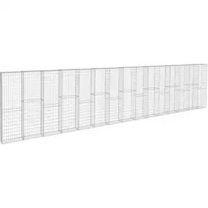 Comparateur de prix : vidaXL Mur à gabion avec couvercles Acier galvanisé 900 x 50 x 200 cm