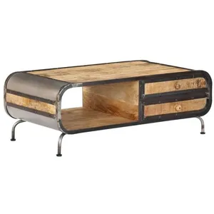 Comparateur de prix : vidaXL Table basse 100 x 50 x 35 cm Bois de manguier massif