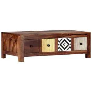 vidaXL Table basse 90x50x30 cm Bois massif pas cher