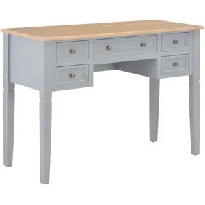 VidaXL Bureau gris 109,5 x 45 x 77,5 cm bois