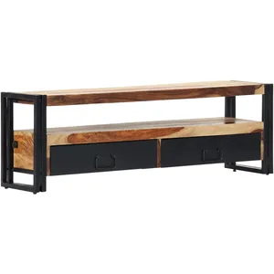 vidaXL Meuble TV 120x30x40 cm Bois de Sesham solide pas cher