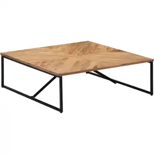 vidaXL Table basse 110x110x36 cm Bois d'acacia solide pas cher