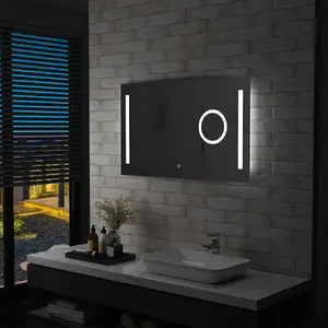 Comparateur de prix : vidaXL Miroir mural à LED de salle de bain et capteur tactile 100x60cm