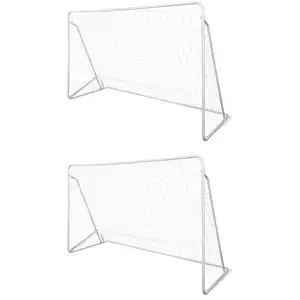 Comparateur de prix : vidaXL Filets de but de football Acier 2 pcs 240x90x150 cm