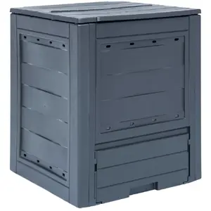 Comparateur de prix : vidaXL Bac à compost de jardin Gris 60x60x73 cm 260 L