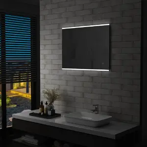 Comparateur de prix : vidaXL Miroir mural à LED de salle de bain et capteur tactile 80x60 cm