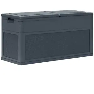 vidaXL Boîte de rangement de jardin 320 L Anthracite pas cher